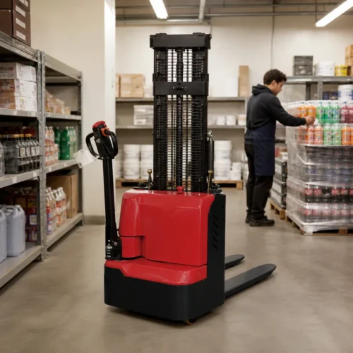 Double Lift Fully Electric Walking Stacker