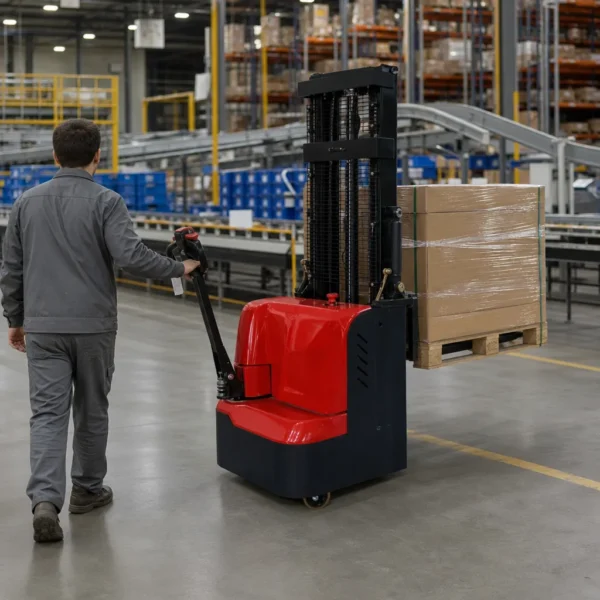 Double Lift Fully Electric Walking Stacker